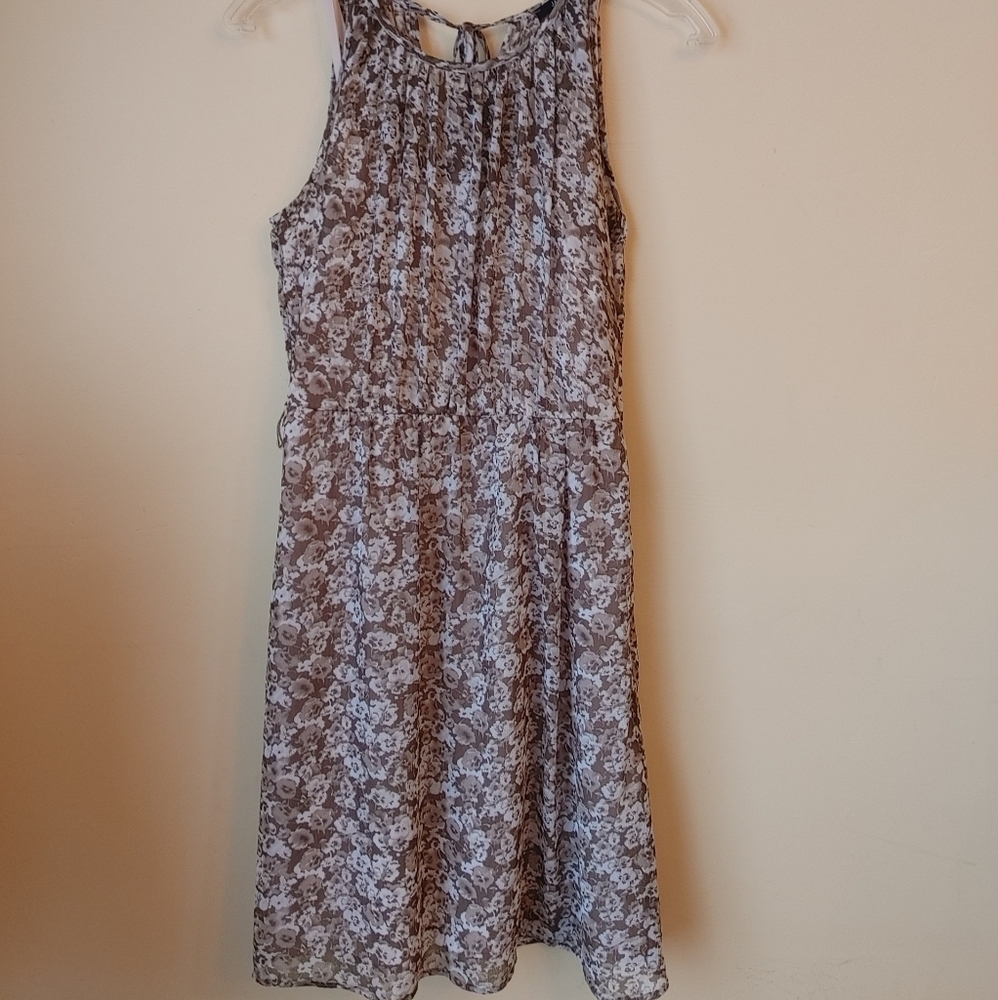 Jacob Floral Casual chiffon Summer Dress size 2 Brown/White